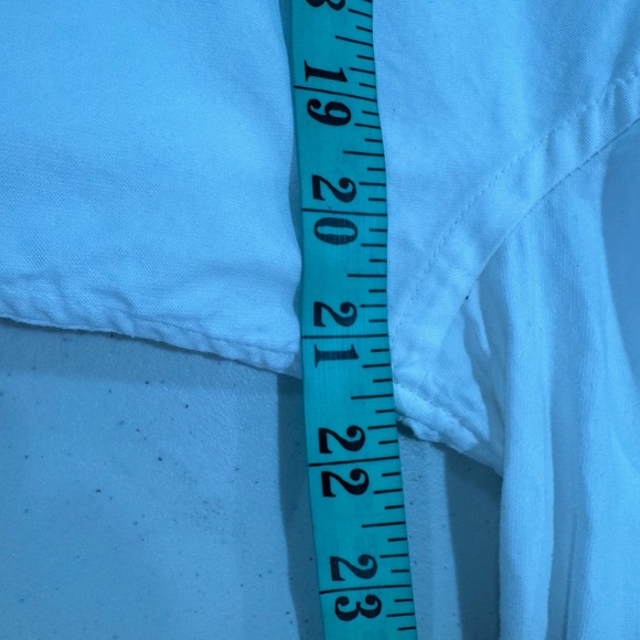 Faherty Men White Stretch Oxford Button Down Shirt Size Medium - Picture 4 of 8